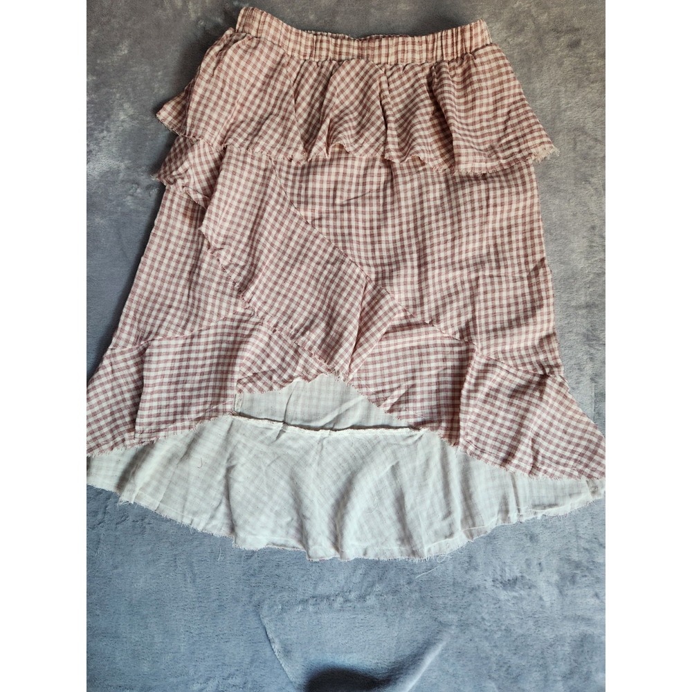 New Anthropologie Moon River Midi Skirt Hi-lo Boho Cottage Core Bohemian L NWT